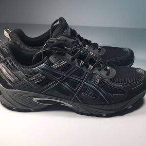 ASICS Gel Venture 5 Men’s 10.5 Black Gray Great!!